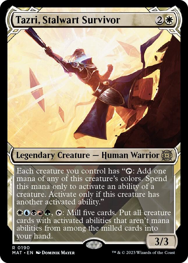 Tazri, Stalwart Survivor (Halo Foil) (190) [March of the Machine: The Aftermath] [Showcase]