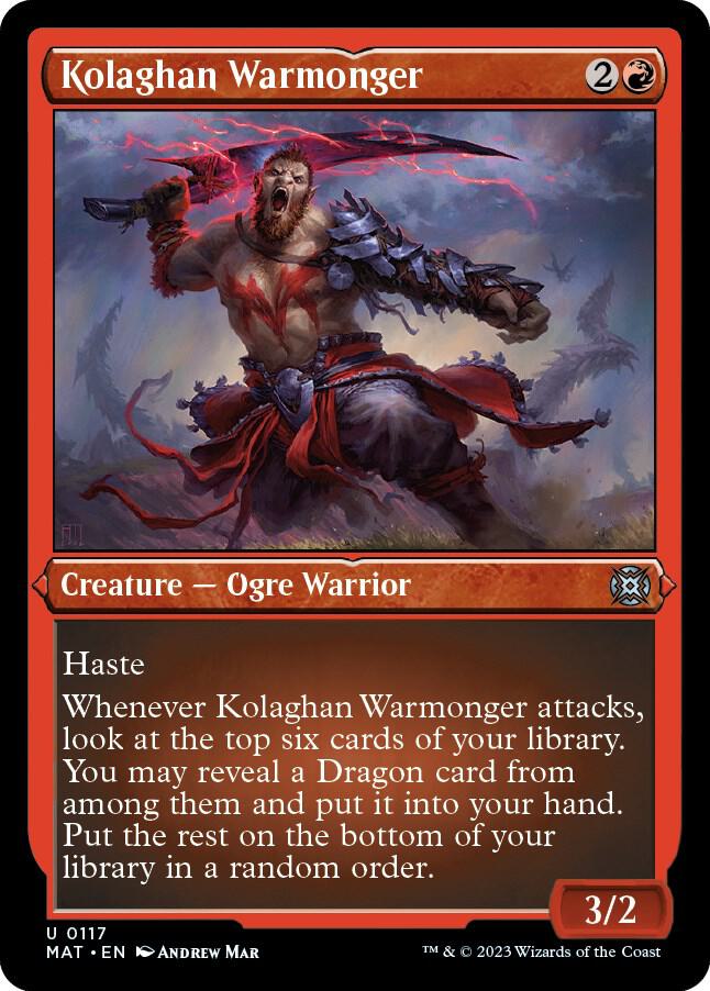 Kolaghan Warmonger (Foil Etched) (117) [March of the Machine: The Aftermath]