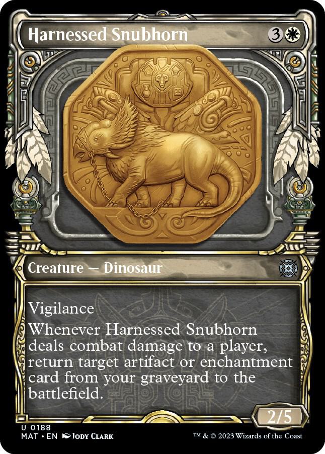 Harnessed Snubhorn (Halo Foil) (188) [March of the Machine: The Aftermath] [Showcase]