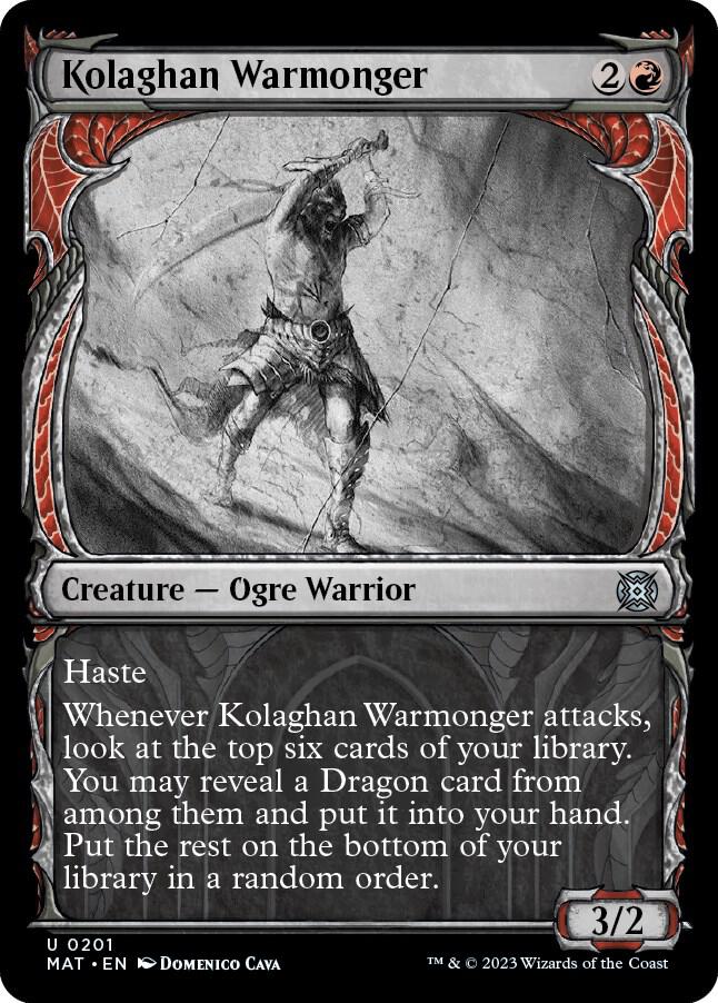 Kolaghan Warmonger (Halo Foil) (201) [March of the Machine: The Aftermath] [Showcase]