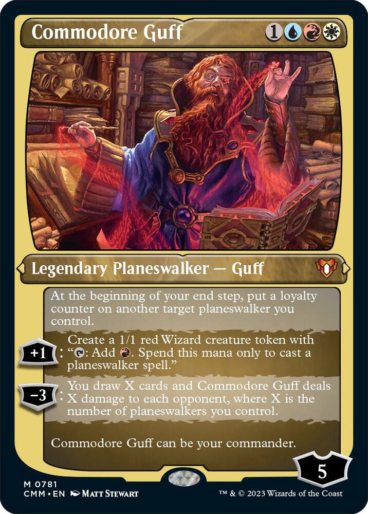 Commodore Guff (Display Commander) (Foil Etched) - Thick Stock (781) [Commander Masters]