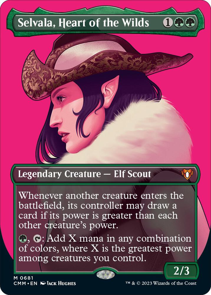 Selvala, Heart of the Wilds (Borderless) (681) [Commander Masters] [Borderless]