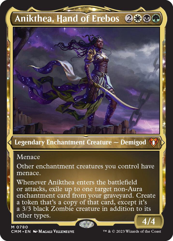 Anikthea, Hand of Erebos (Display Commander) (Foil Etched) - Thick Stock (780) [Commander Masters] [Etched]