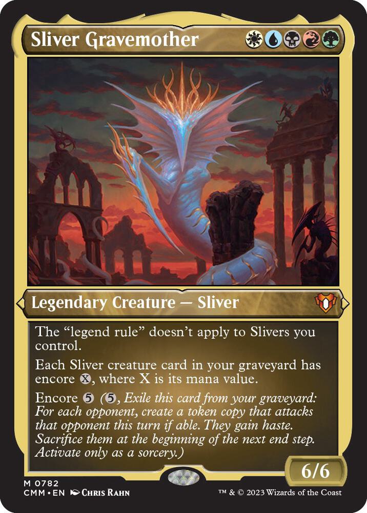 Sliver Gravemother (Display Commander) (Foil Etched) - Thick Stock (782) [Commander Masters] [Etched]