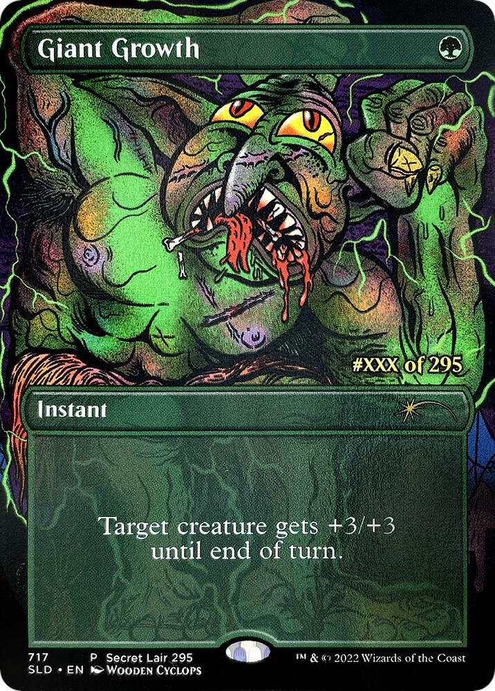 Giant Growth (Serial Numbered) (717) [Secret Lair Drop] [Borderless]