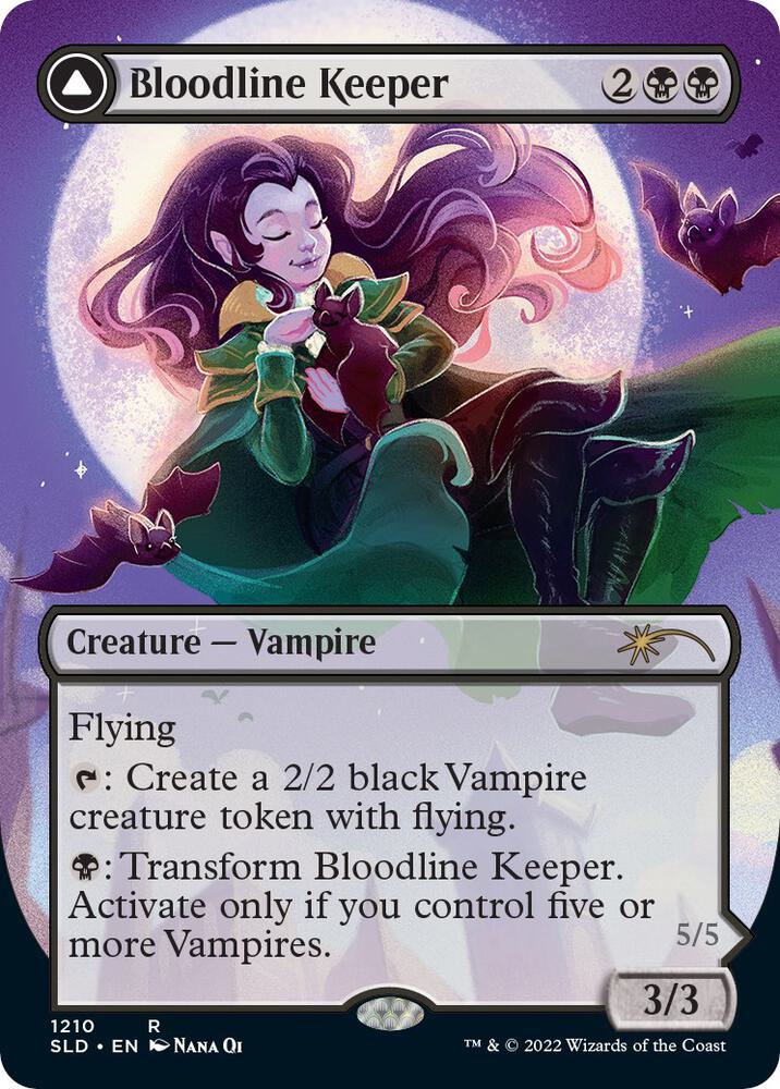 Bloodline Keeper (Display Commander) - Thick Stock (1210) [Secret Lair Drop] [Borderless]