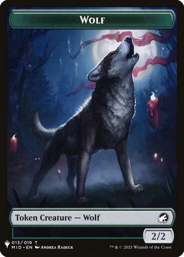 Wolf // Vampire Double-Sided Token (13 // 1) [The List]