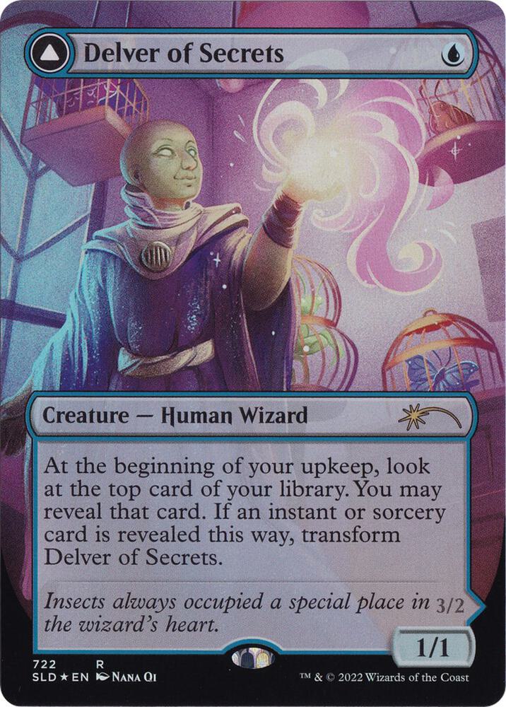 Delver of Secrets (722) [Secret Lair Drop] [Borderless]