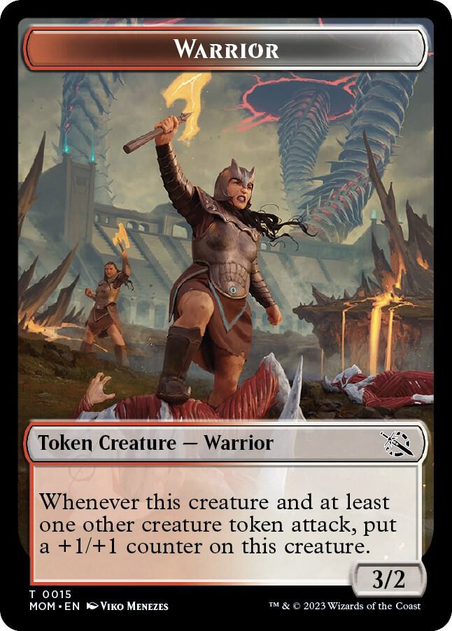 Warrior // Emblem - Wrenn and Realmbreaker Double-Sided Token (15 // 23) [March of the Machine]
