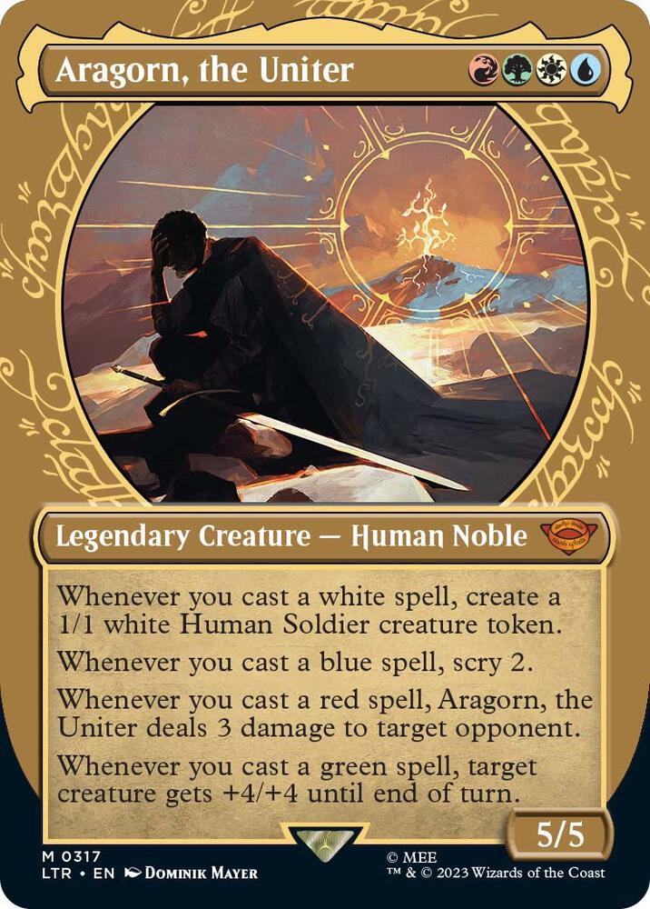 Aragorn, the Uniter (Showcase) (317) [The Lord of the Rings: Tales of Middle-earth] [Showcase, Borderless]