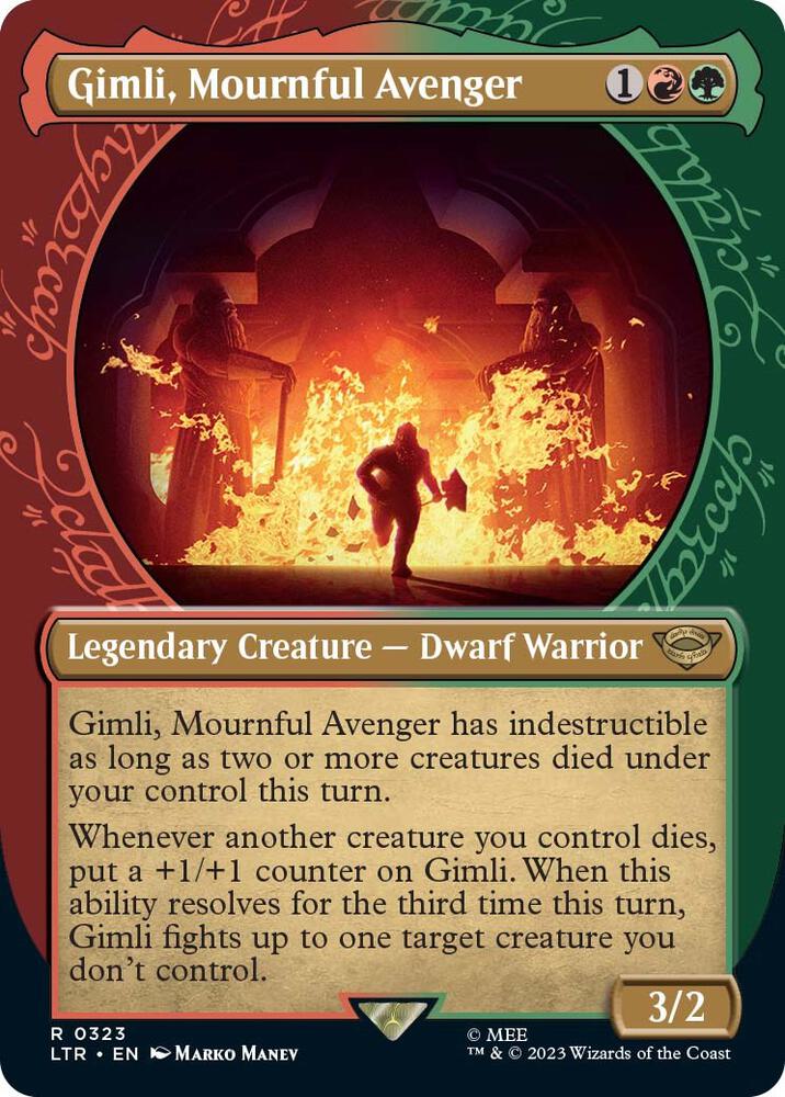 Gimli, Mournful Avenger (Showcase) (323) [The Lord of the Rings: Tales of Middle-earth] [Showcase, Borderless]