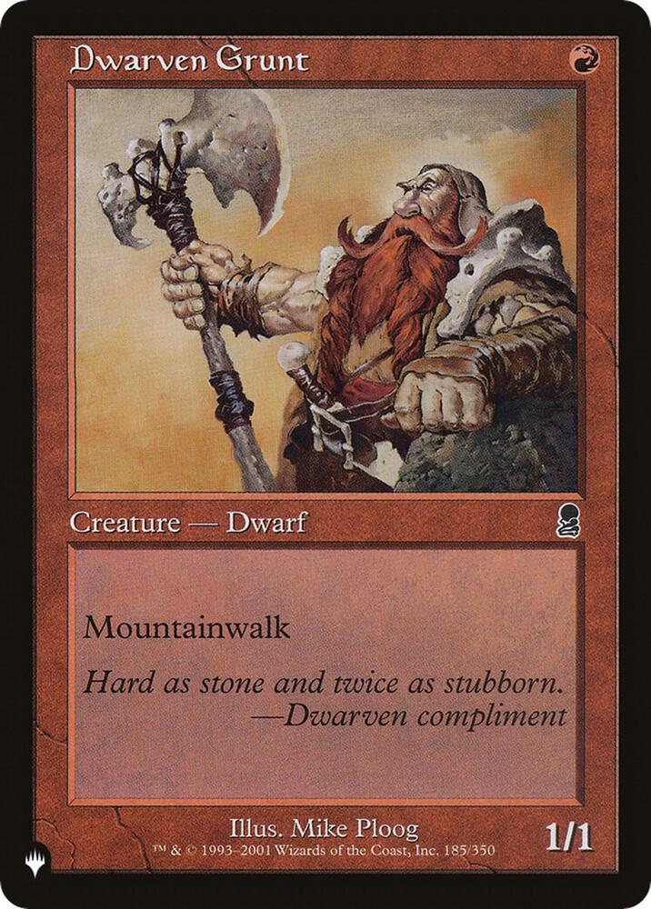 Dwarven Grunt (185/350) [The List]