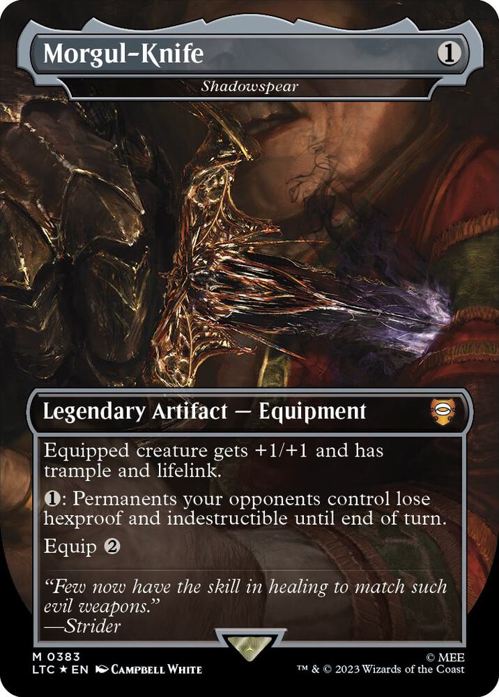Morgul-Knife - Shadowspear (Surge Foil) (383) [Tales of Middle-earth Commander] [Borderless]