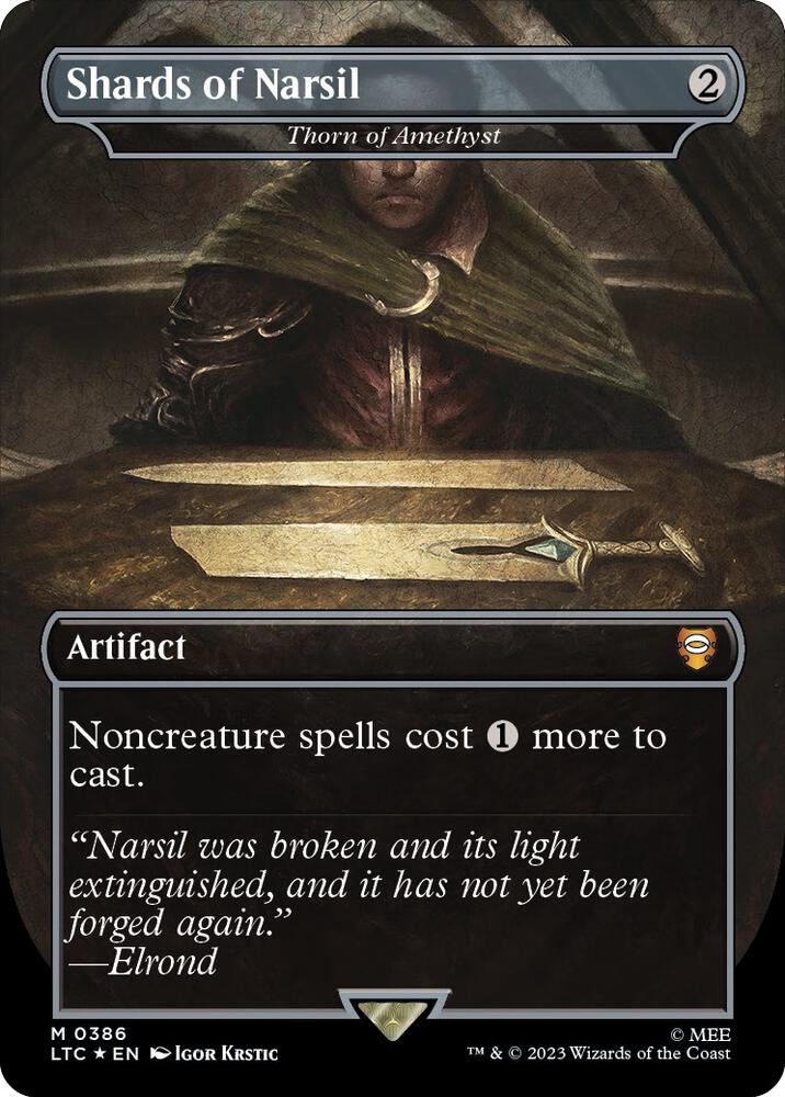 Shards of Narsil - Thorn of Amethyst (Surge Foil) (386) [Tales of Middle-earth Commander] [Borderless]