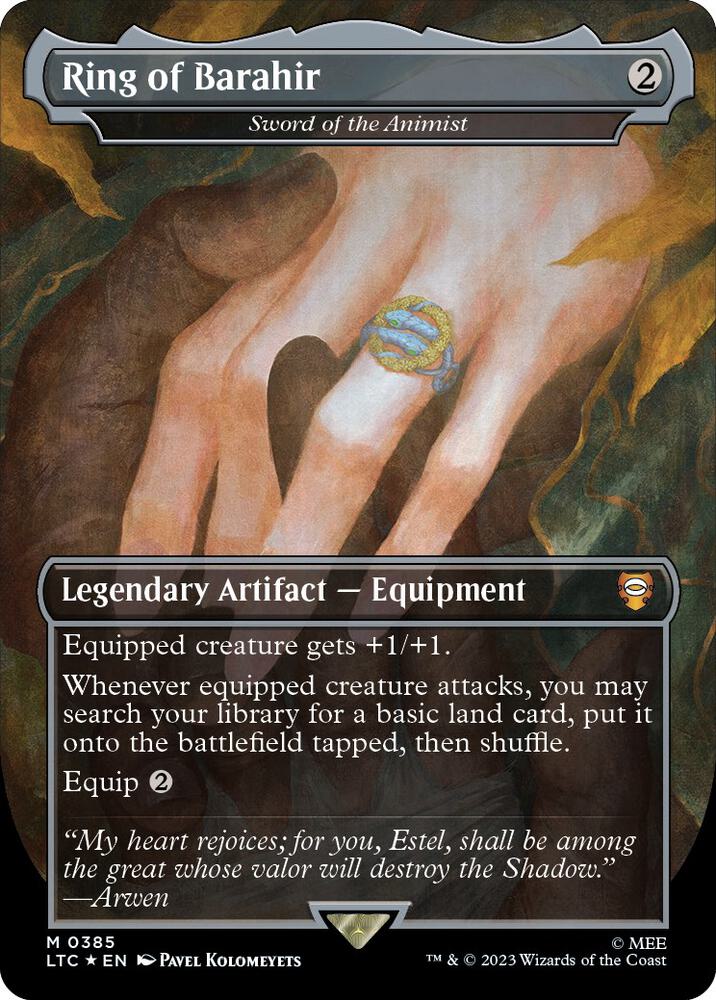 Ring of Barahir - Sword of the Animist (Surge Foil) (385) [Tales of Middle-earth Commander] [Borderless]