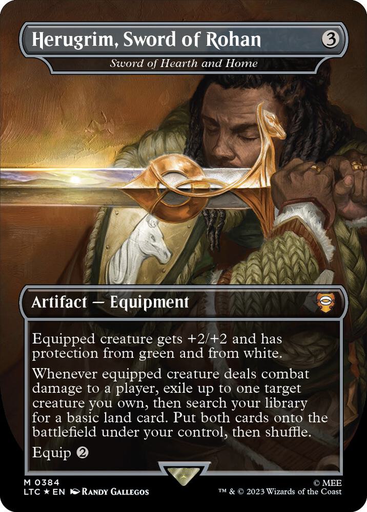 Herugrim, Sword of Rohan - Sword of Hearth and Home (Surge Foil) (384) [Tales of Middle-earth Commander] [Borderless]