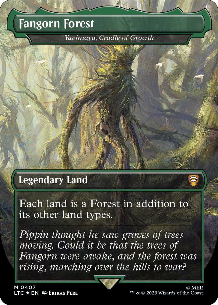 Fangorn Forest - Yavimaya, Cradle of Growth (Surge Foil) (407) [Tales of Middle-earth Commander] [Borderless]