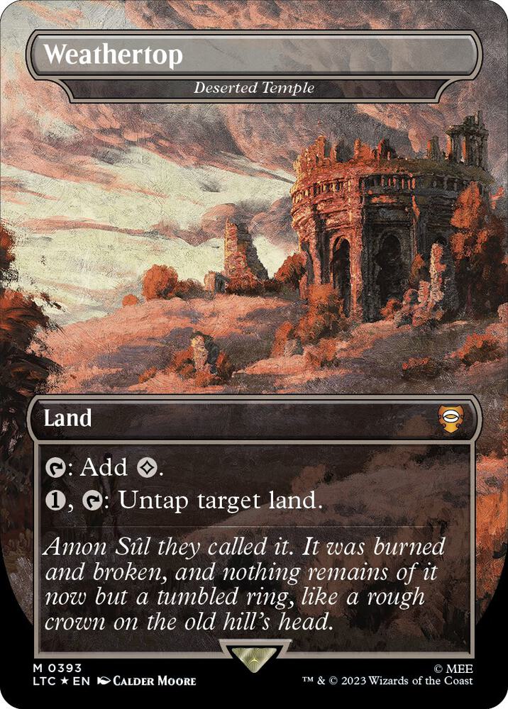 Weathertop - Deserted Temple (Surge Foil) (393) [Tales of Middle-earth Commander] [Borderless]
