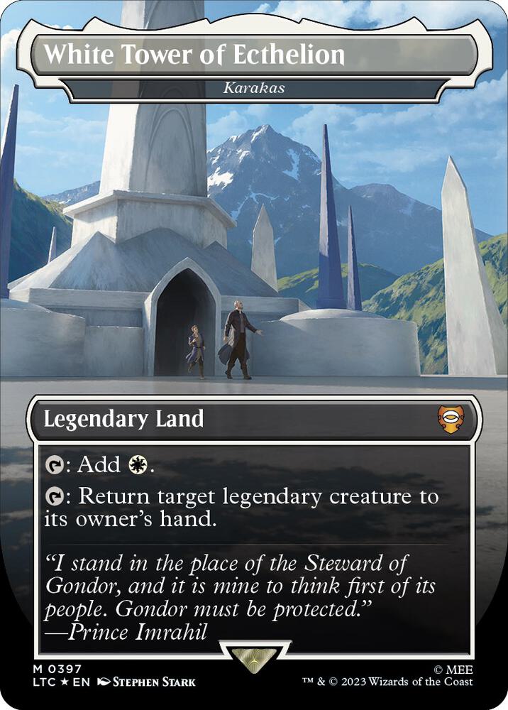 White Tower of Ecthelion - Karakas (Surge Foil) (397) [Tales of Middle-earth Commander] [Borderless]