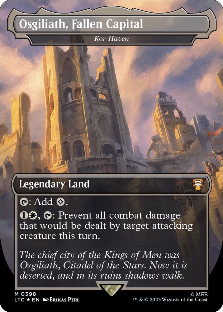 Osgiliath, Fallen Capital - Kor Haven (Surge Foil) (398) [Tales of Middle-earth Commander] [Borderless]
