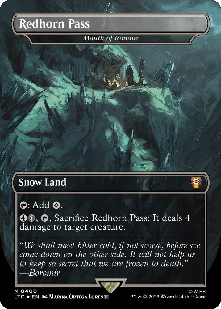 Redhorn Pass - Mouth of Ronom (Surge Foil) (400) [Tales of Middle-earth Commander] [Borderless]