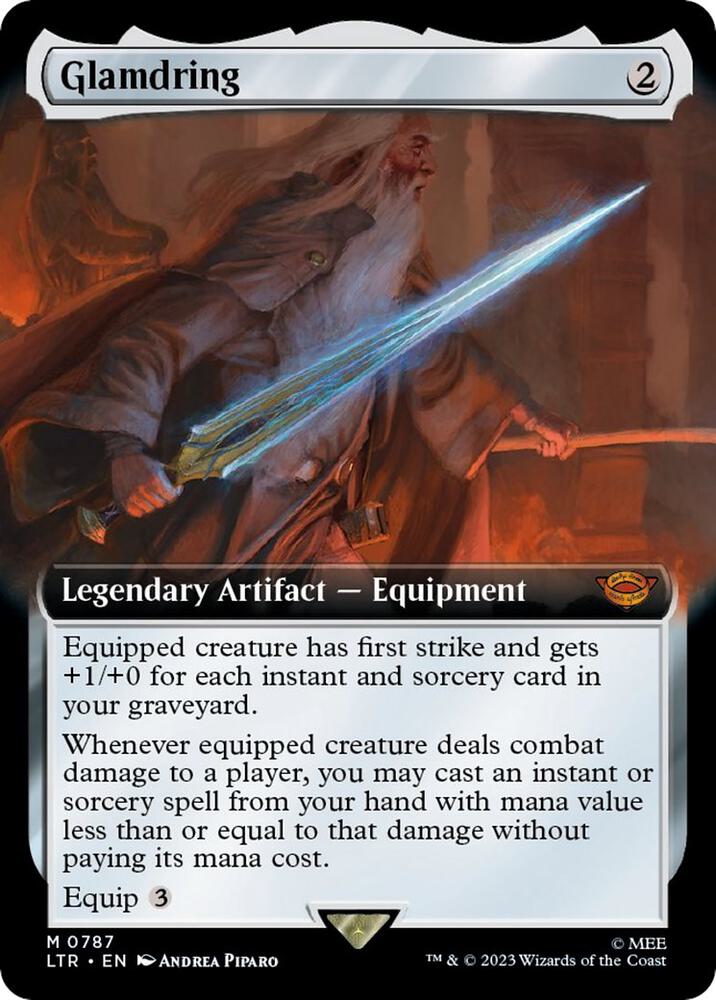 Glamdring (Extended Art) (Surge Foil) (787) [The Lord of the Rings: Tales of Middle-earth] [Extended Art]