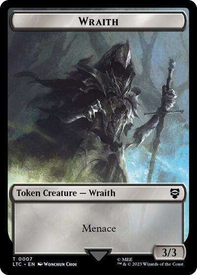 Wraith // Dragon Double-Sided Token (7 // 14) [Tales of Middle-earth Commander]