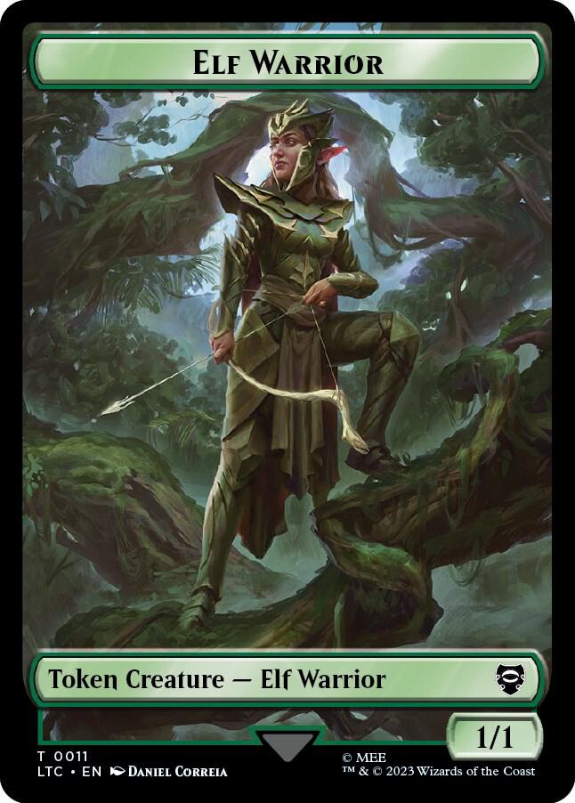 Elf Warrior // Bird (0006) Double-Sided Token (11 // 6) [Tales of Middle-earth Commander]