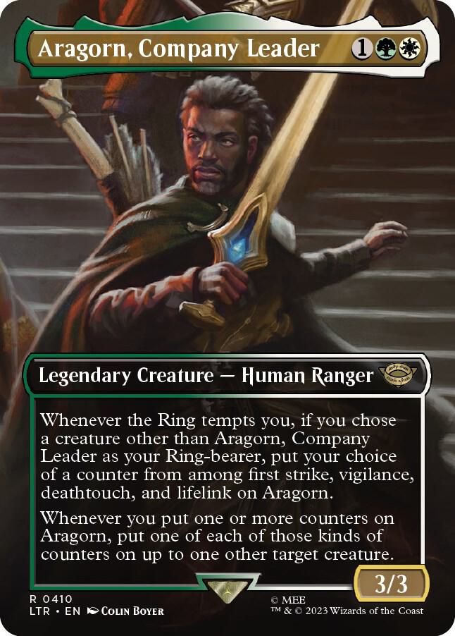 Aragorn, Company Leader (Borderless) (410) [The Lord of the Rings: Tales of Middle-earth] [Borderless]