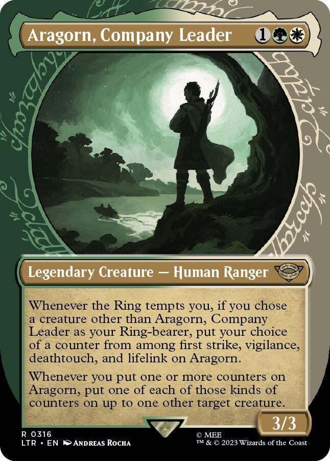 Aragorn, Company Leader (Showcase) (316) [The Lord of the Rings: Tales of Middle-earth] [Showcase, Borderless]