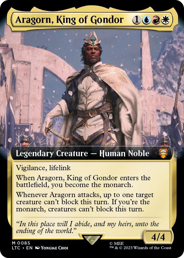 Aragorn, King of Gondor (Extended Art) (85) [Tales of Middle-earth Commander] [Extended Art]