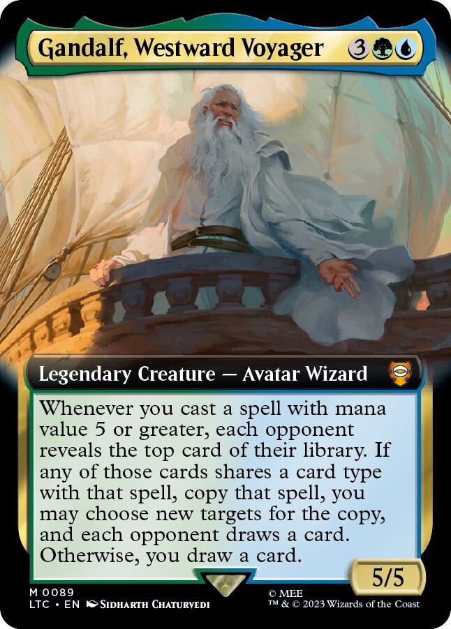 Gandalf, Westward Voyager (Extended Art) (89) [Tales of Middle-earth Commander] [Extended Art]