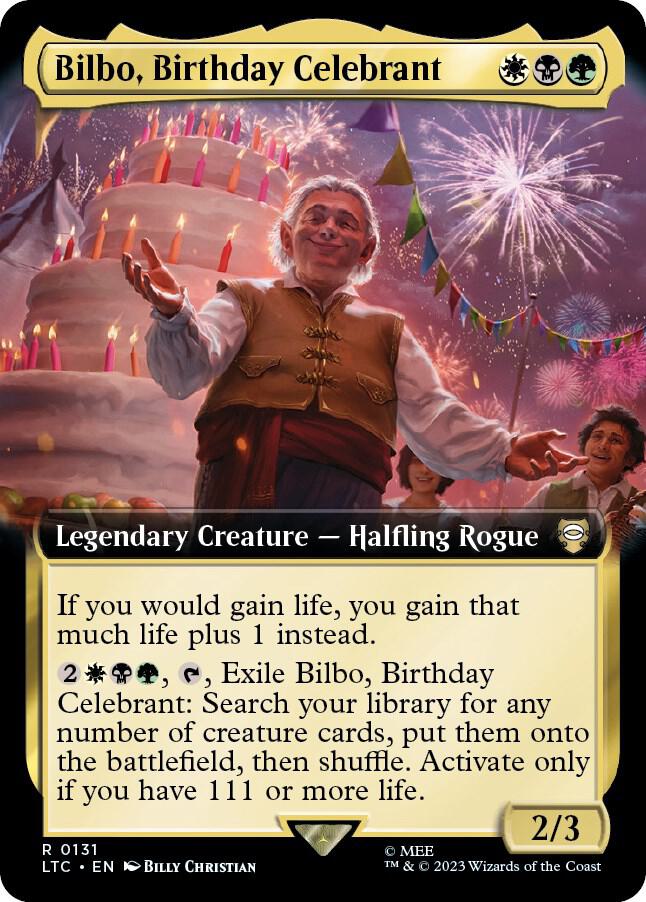 Bilbo, Birthday Celebrant (Extended Art) (131) [Tales of Middle-earth Commander] [Extended Art]