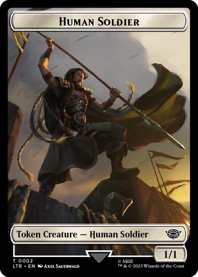 Human Soldier (0002) // Food (0009) Double-Sided Token (2 // 9) [The Lord of the Rings: Tales of Middle-earth]