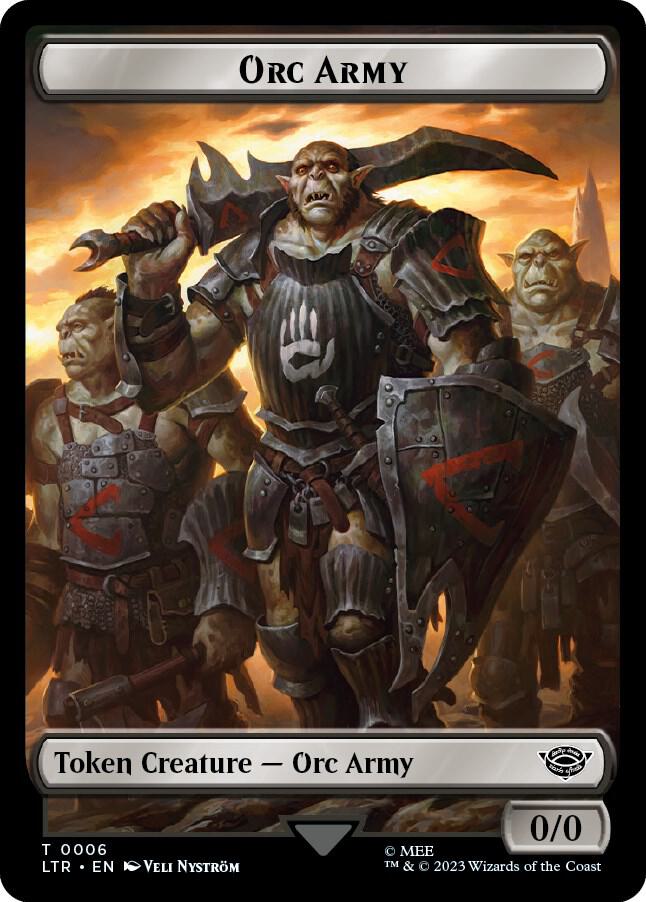 Orc Army (0006) // Food (0011) Double-Sided Token (6 // 11) [The Lord of the Rings: Tales of Middle-earth]