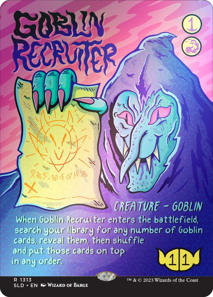 Goblin Recruiter (Rainbow Foil) (1313) [Secret Lair Drop] [Borderless]