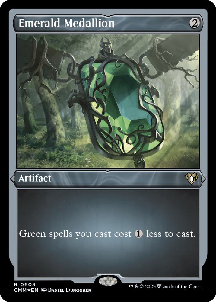 Emerald Medallion (Foil Etched) (603) [Commander Masters]