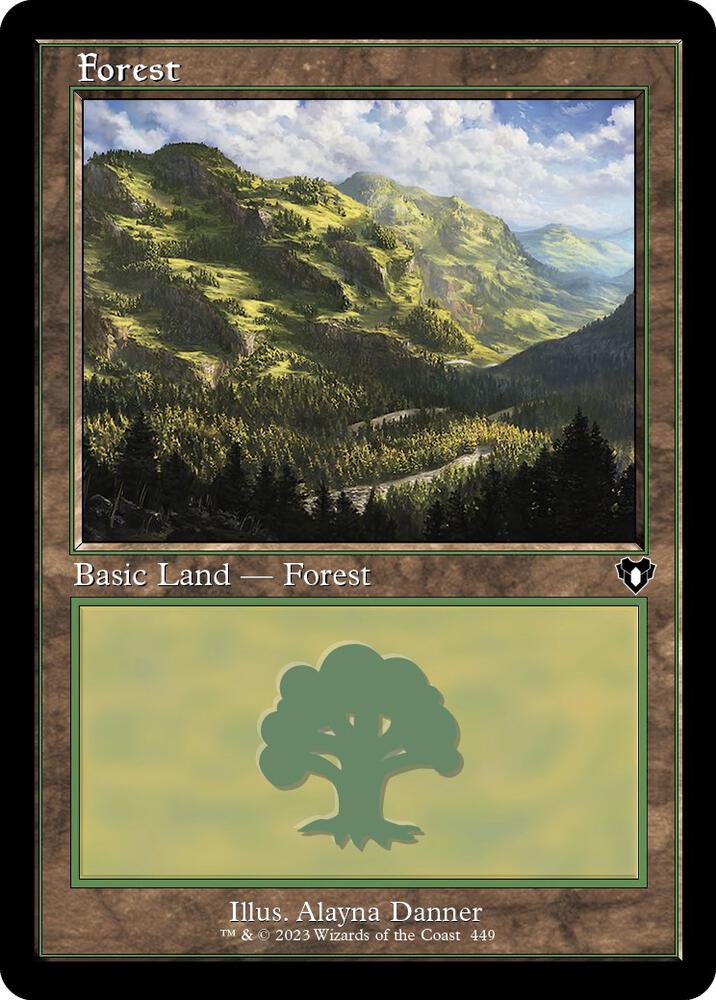 Forest (449) (Retro Frame) [Commander Masters]