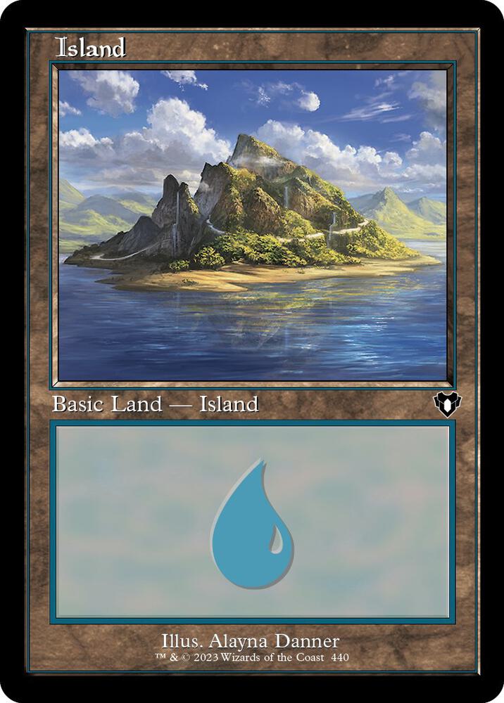 Island (440) (Retro Frame) [Commander Masters]