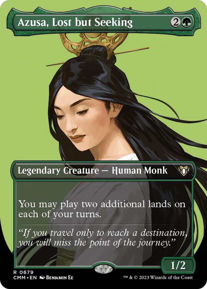 Azusa, Lost but Seeking (Borderless) (679) [Commander Masters] [Borderless]