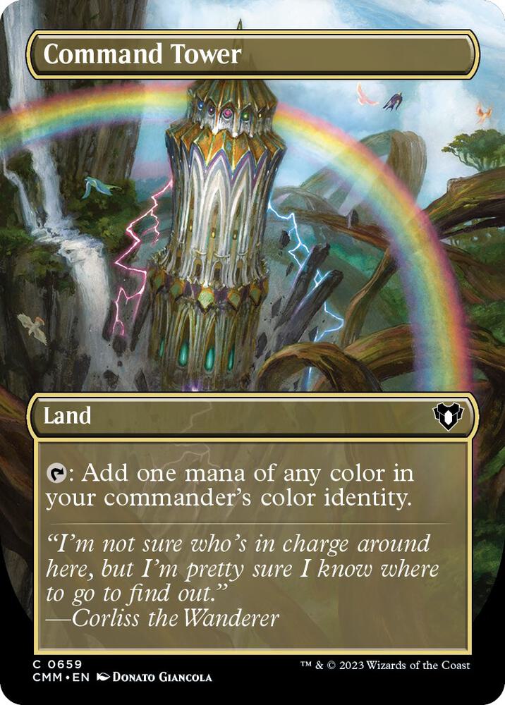 Command Tower (Borderless) (659) [Commander Masters] [Borderless]