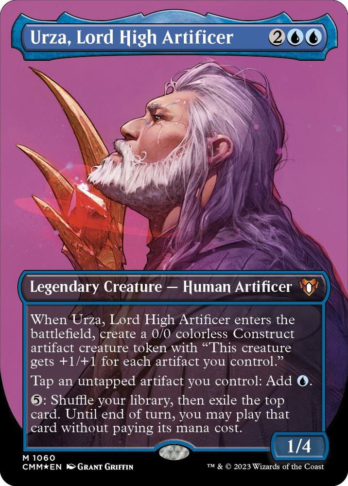 Urza, Lord High Artificer (Textured Foil) (1060) [Commander Masters] [Borderless]