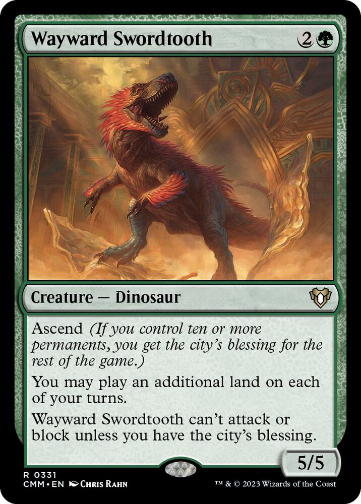 Wayward Swordtooth (331) [Commander Masters]