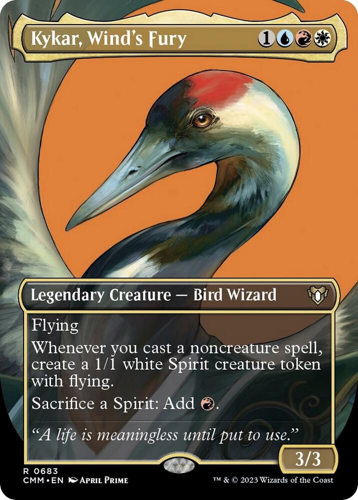 Kykar, Wind's Fury (Borderless) (683) [Commander Masters] [Borderless]