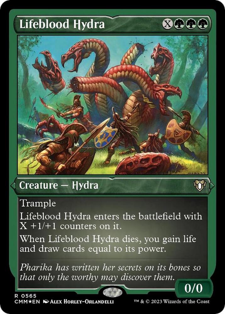 Lifeblood Hydra (Foil Etched) (565) [Commander Masters]