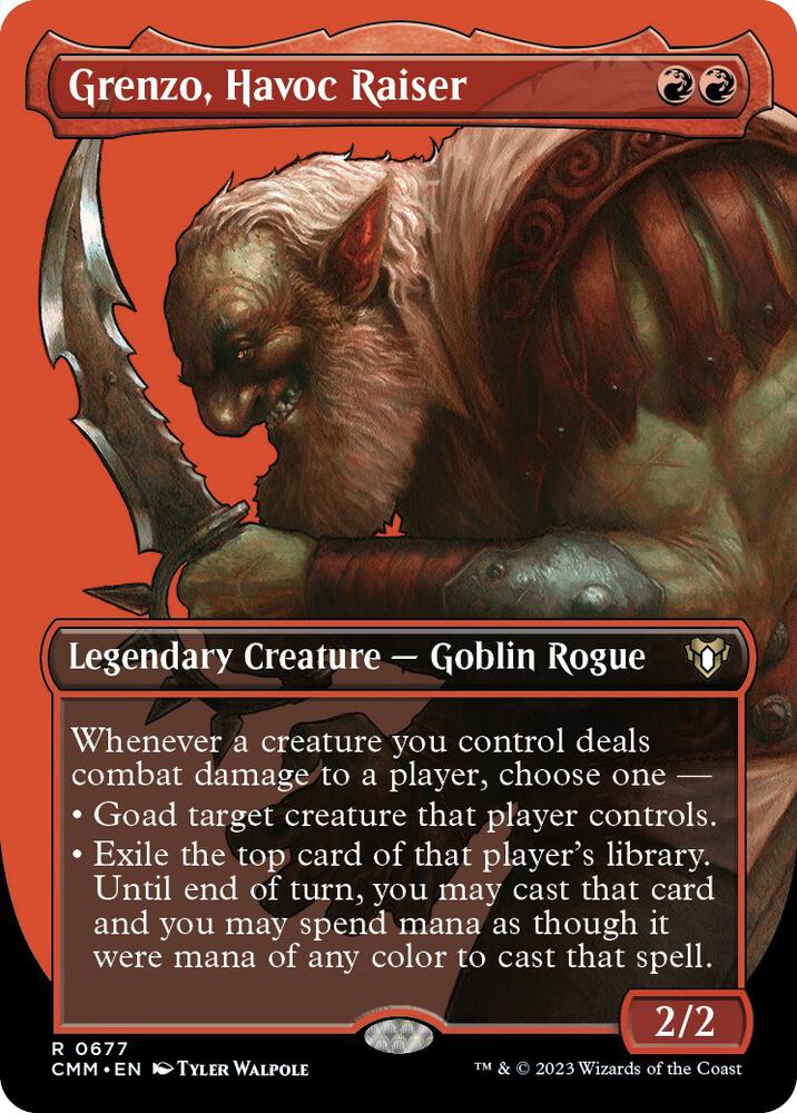 Grenzo, Havoc Raiser (Borderless) (677) [Commander Masters] [Borderless]