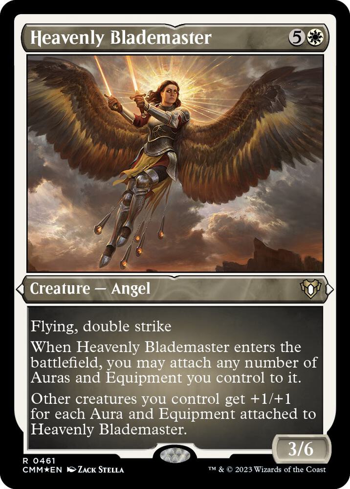 Heavenly Blademaster (Foil Etched) (461) [Commander Masters]