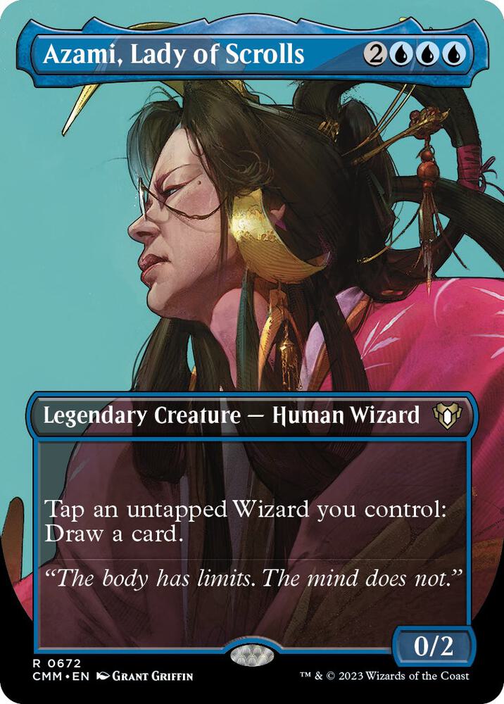 Azami, Lady of Scrolls (Borderless) (672) [Commander Masters] [Borderless]