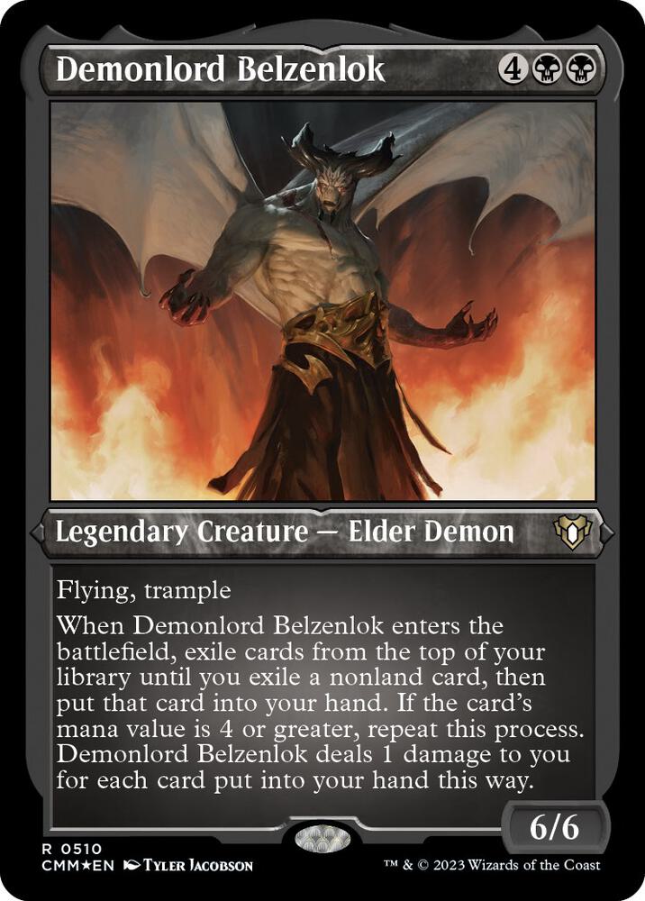 Demonlord Belzenlok (Foil Etched) (510) [Commander Masters]