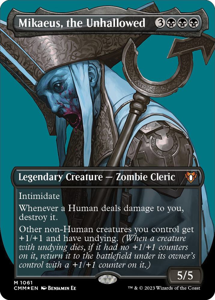 Mikaeus, the Unhallowed (Textured Foil) (1061) [Commander Masters] [Borderless]